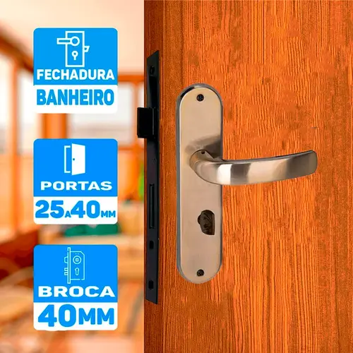 Fechadura Galaxy de Banheiro Bronze Latonado 4193 Aliança